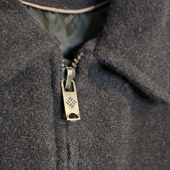 Vintage Columbia Sportswear Wool Blend Quilted Bomber Jacket Brown - Picture 4 of 9